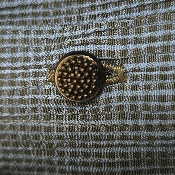 Flax By Jeanne Engelhart Lagenlook Long Sleeve Button Dress Navy size Large - Picture 12 of 15